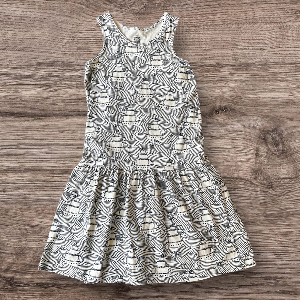 Winter Water Factory Nautical Print Dress